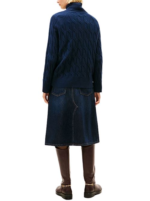 Maglioncino a collo alto a trecce Tommy Hilfiger | WW0WW46791C1G